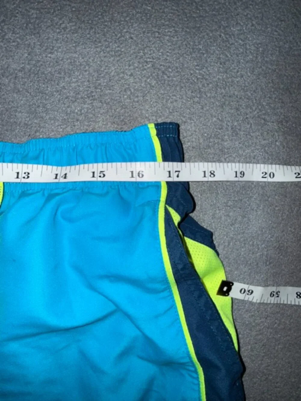 Nike Men's Swim Trunks Blue Green Yellow Drawstring Size XL